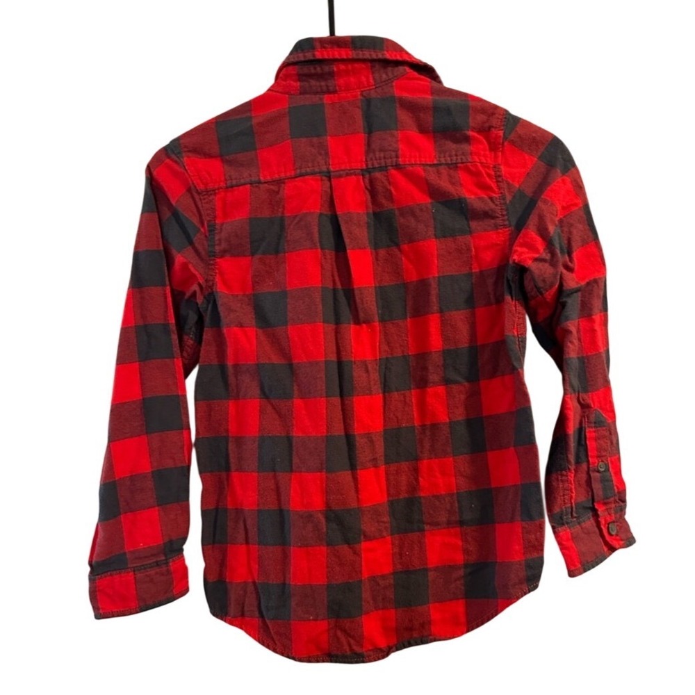 Cat & Jack Red and Black Buffalo‎ Plaid Button-Up Shirt - Picture 3 of 3